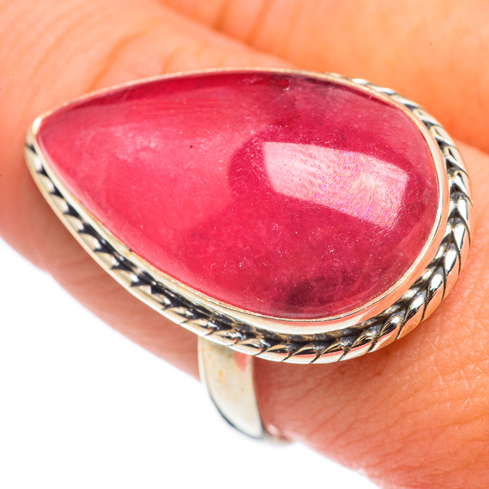 Pink Agate Rings handcrafted by Ana Silver Co - RING68634