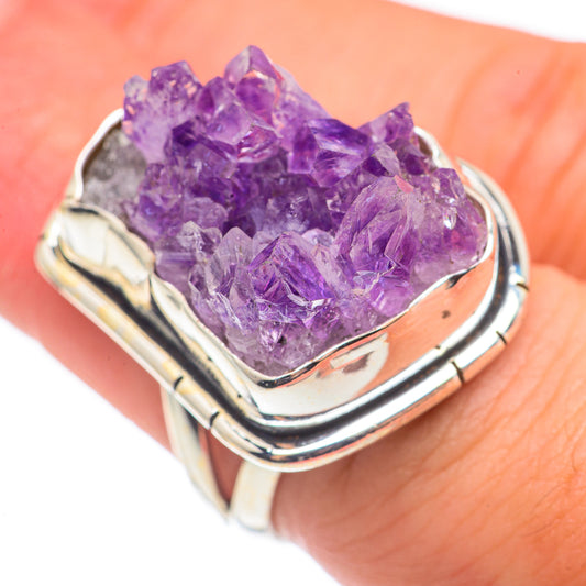 Amethyst Crystal Rings handcrafted by Ana Silver Co - RING68639