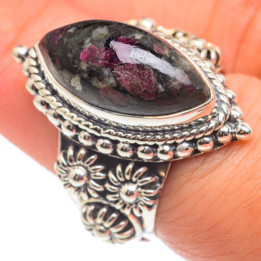 Russian Eudialyte Rings handcrafted by Ana Silver Co - RING68640