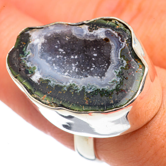 Coconut Geode Slice Rings handcrafted by Ana Silver Co - RING68641