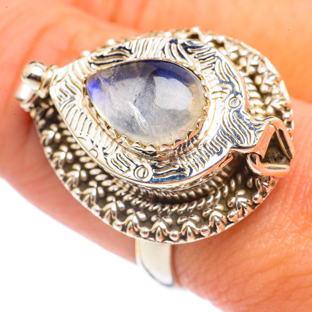 Rainbow Moonstone Rings handcrafted by Ana Silver Co - RING68647