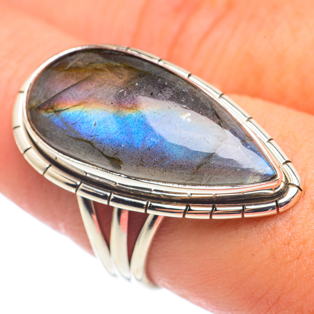 Labradorite Rings handcrafted by Ana Silver Co - RING68649