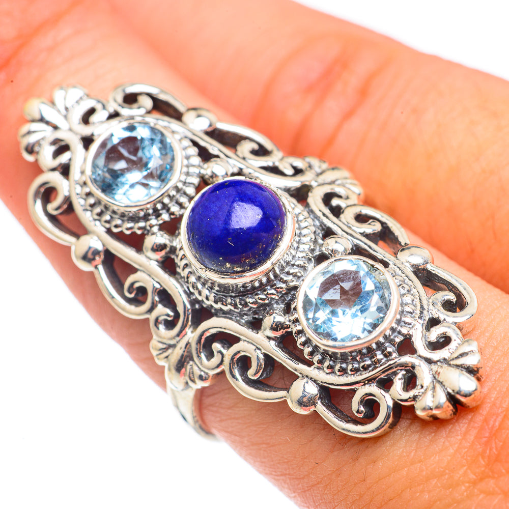 Lapis Lazuli Rings handcrafted by Ana Silver Co - RING68655