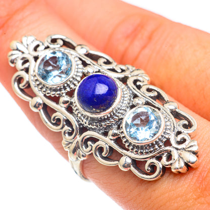 Lapis Lazuli Rings handcrafted by Ana Silver Co - RING68655