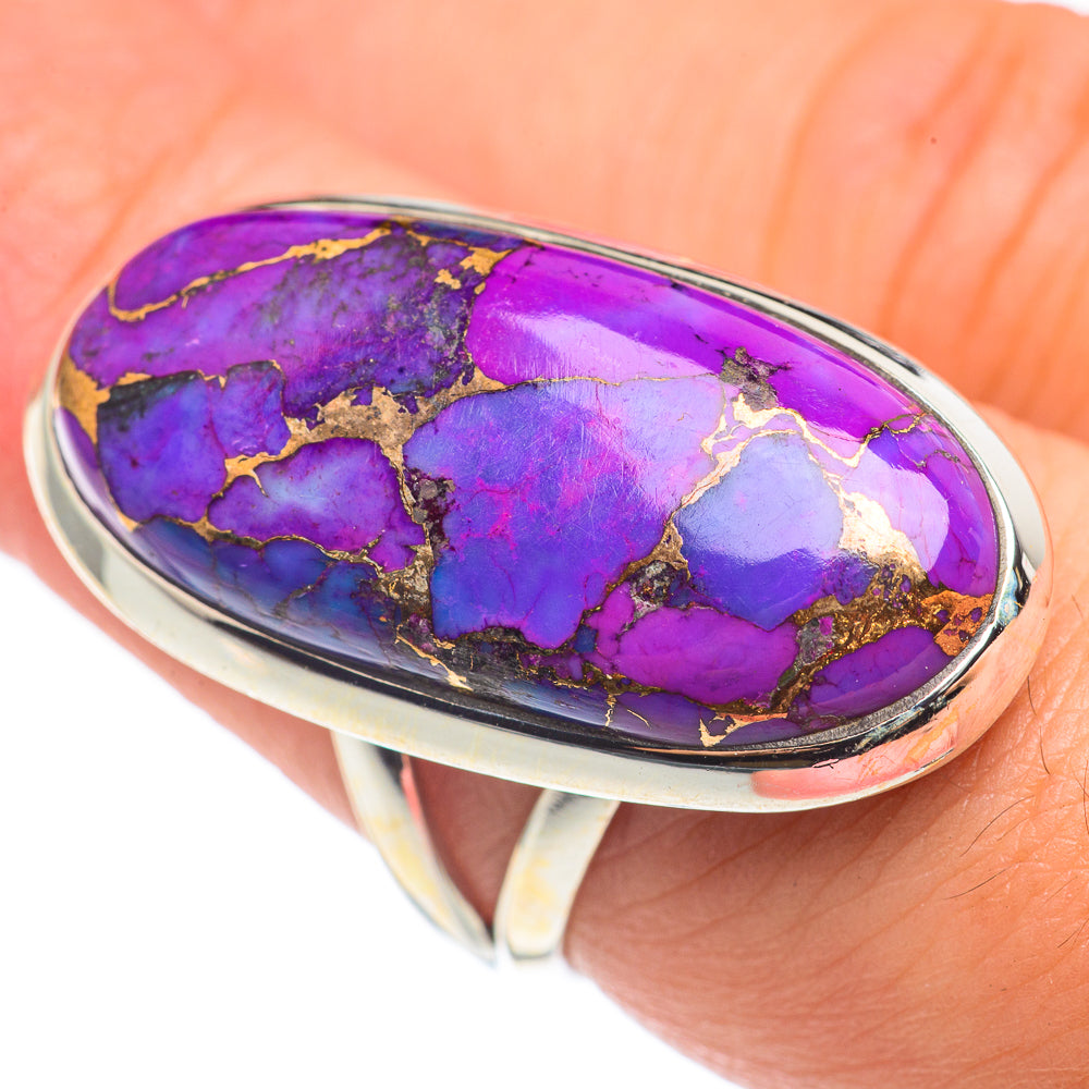 Purple Copper Composite Turquoise Rings handcrafted by Ana Silver Co - RING68669