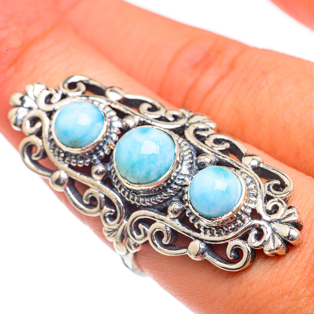 Larimar Rings handcrafted by Ana Silver Co - RING68672