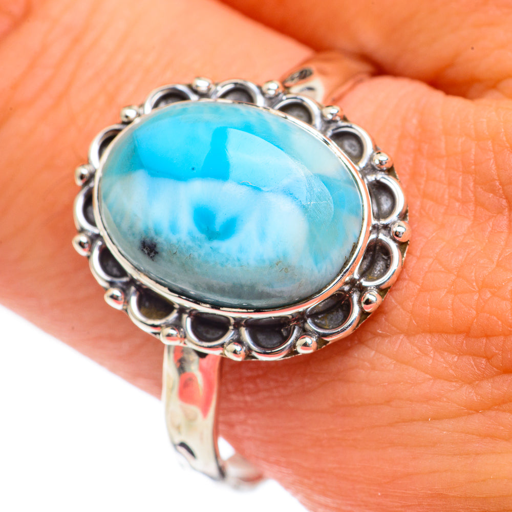 Larimar Rings handcrafted by Ana Silver Co - RING68675