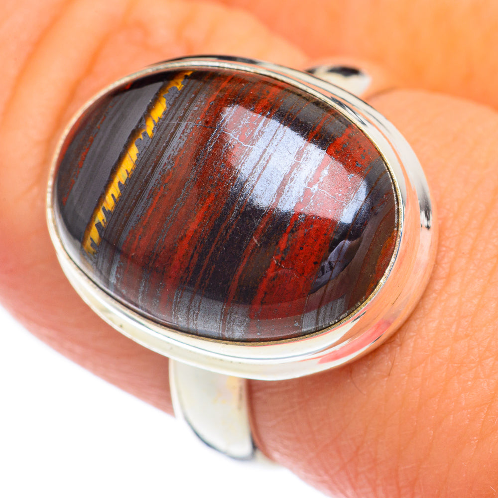 Red Tiger Iron Rings handcrafted by Ana Silver Co - RING68682