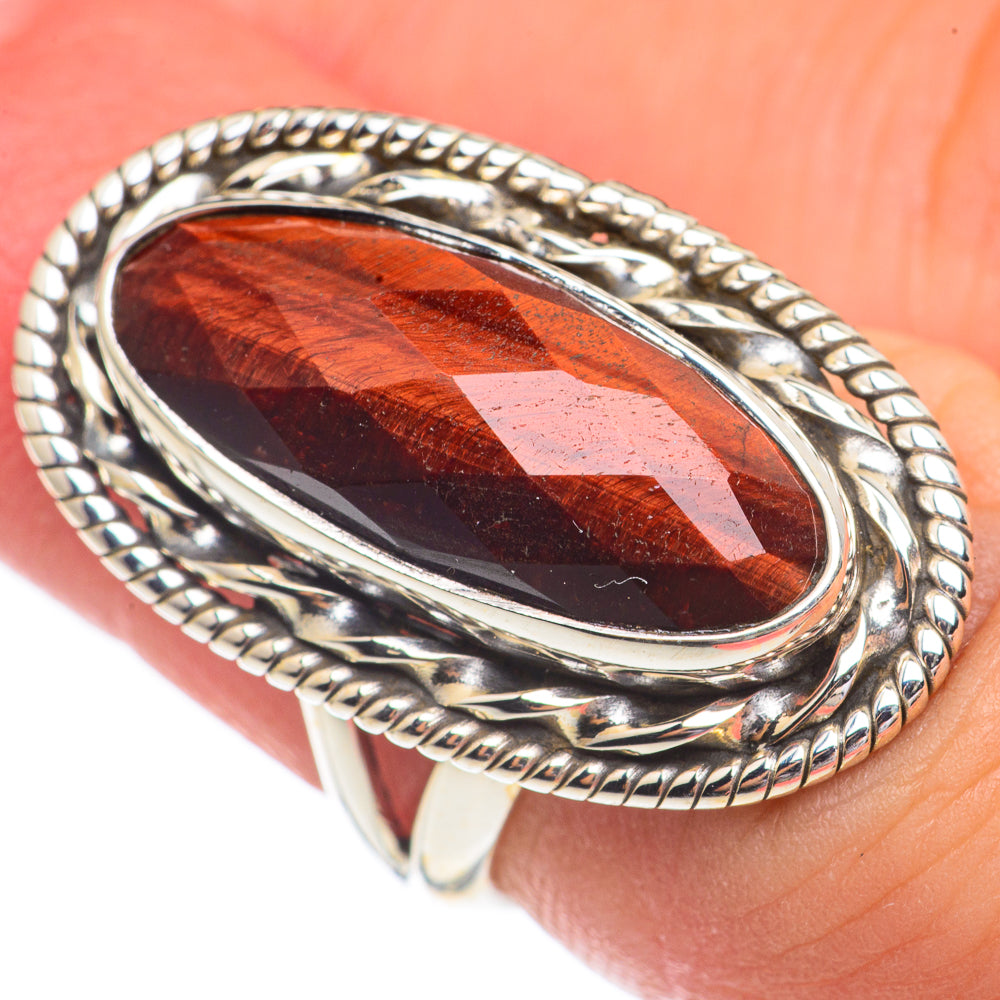 Red Tiger Eye Rings handcrafted by Ana Silver Co - RING68684
