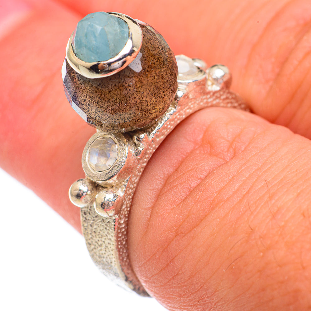 Labradorite Rings handcrafted by Ana Silver Co - RING68685