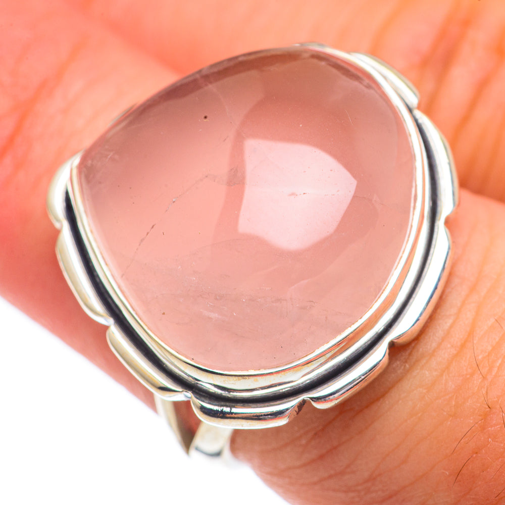Rose Quartz Rings handcrafted by Ana Silver Co - RING68689