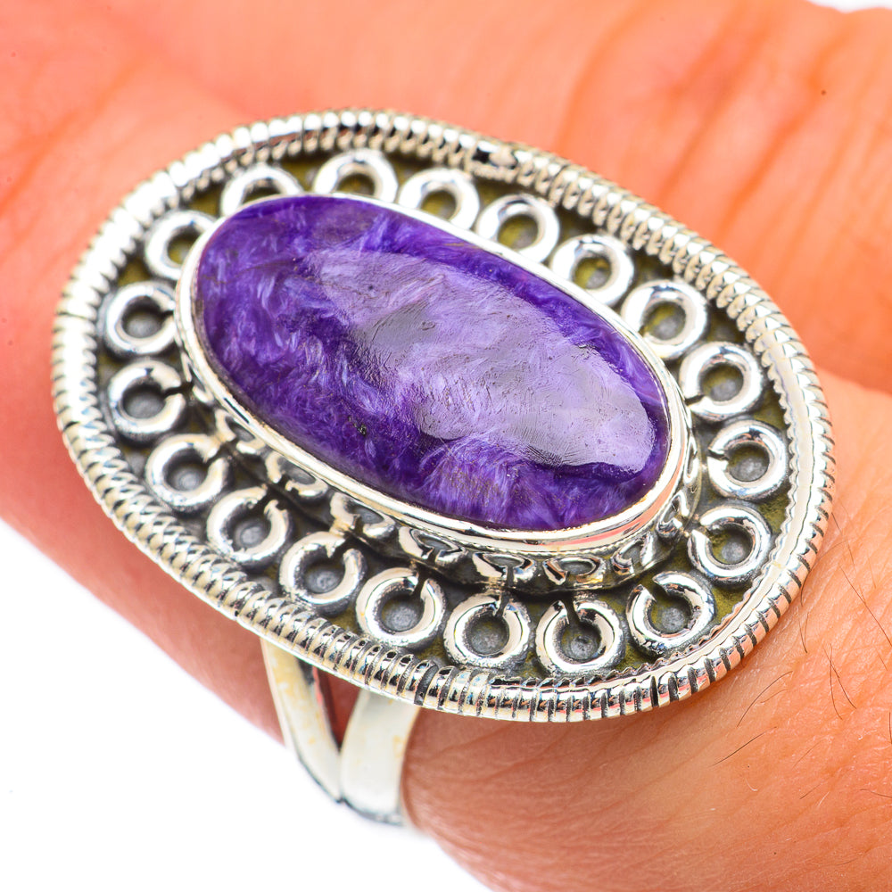 Charoite Rings handcrafted by Ana Silver Co - RING68696