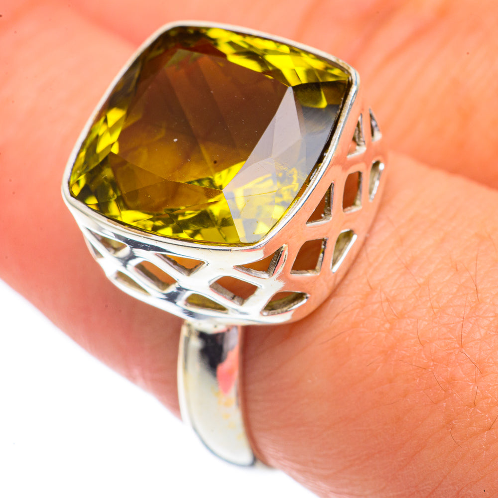 Olive Quartz Rings handcrafted by Ana Silver Co - RING68708
