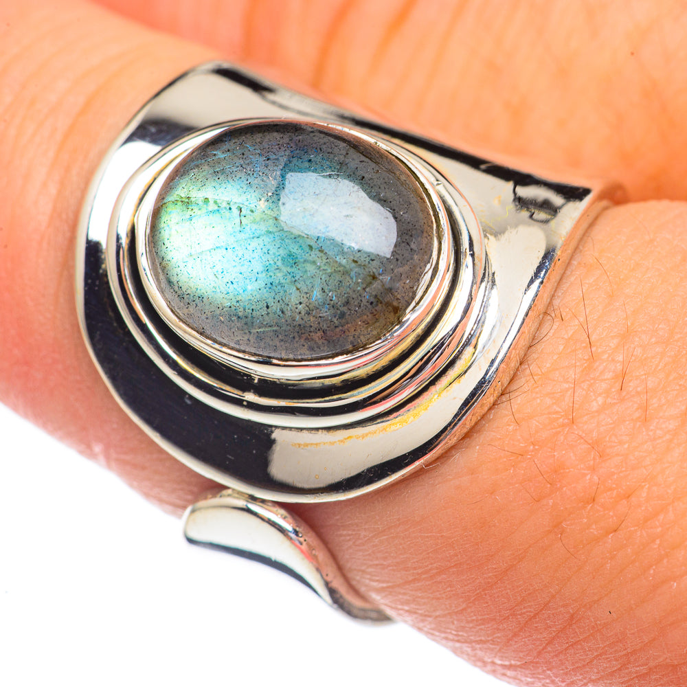 Labradorite Rings handcrafted by Ana Silver Co - RING68710