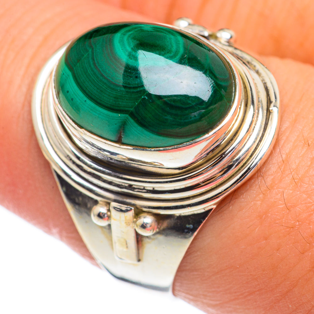 Malachite Rings handcrafted by Ana Silver Co - RING68714