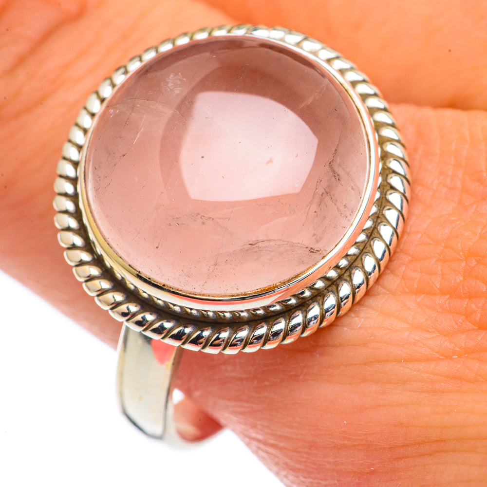 Rose Quartz Rings handcrafted by Ana Silver Co - RING68727