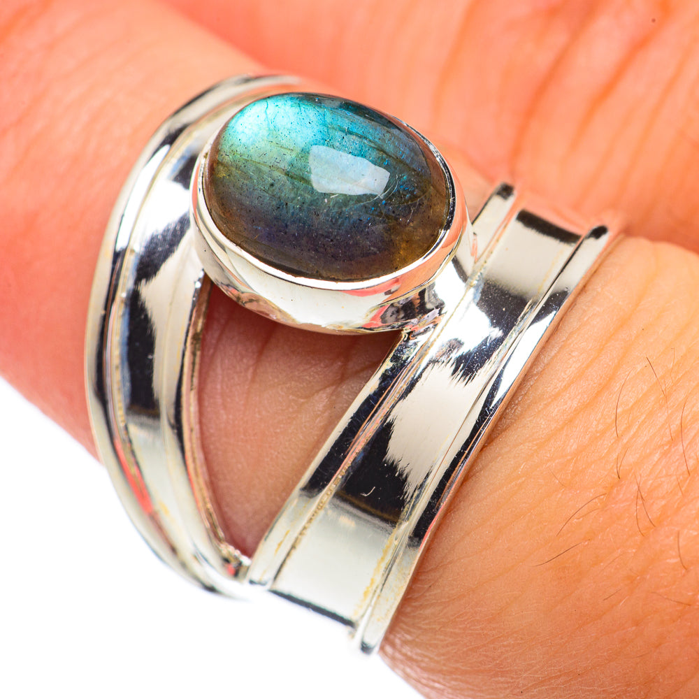 Labradorite Rings handcrafted by Ana Silver Co - RING68746