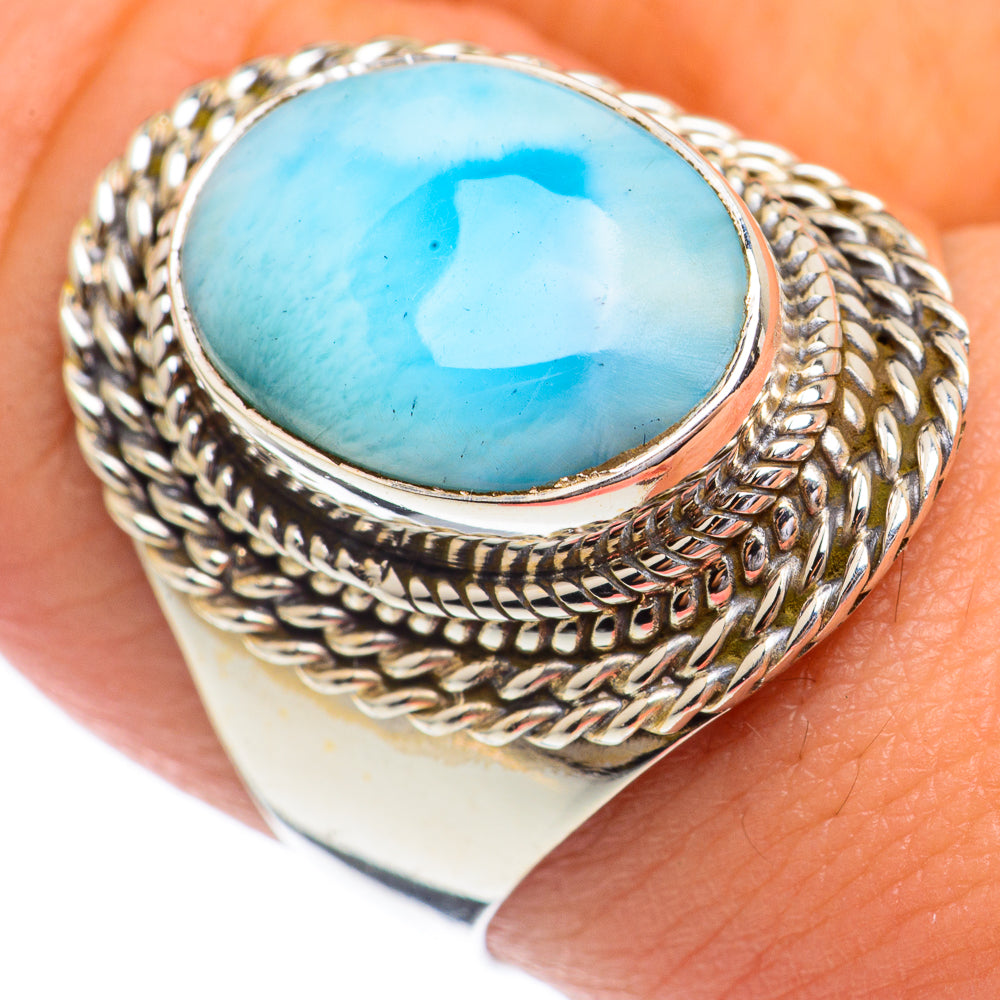 Larimar Rings handcrafted by Ana Silver Co - RING68747
