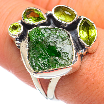 Green Tourmaline Rings handcrafted by Ana Silver Co - RING68750