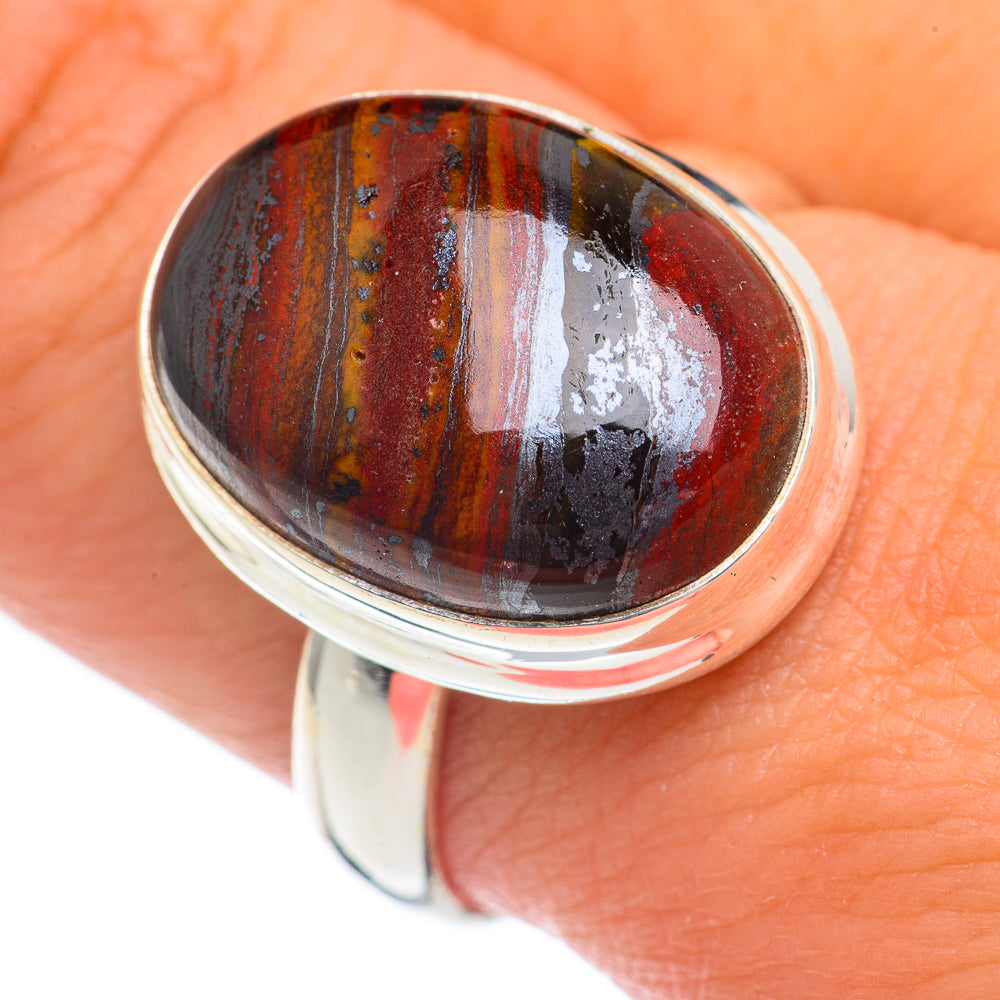 Red Tiger Iron Rings handcrafted by Ana Silver Co - RING68754