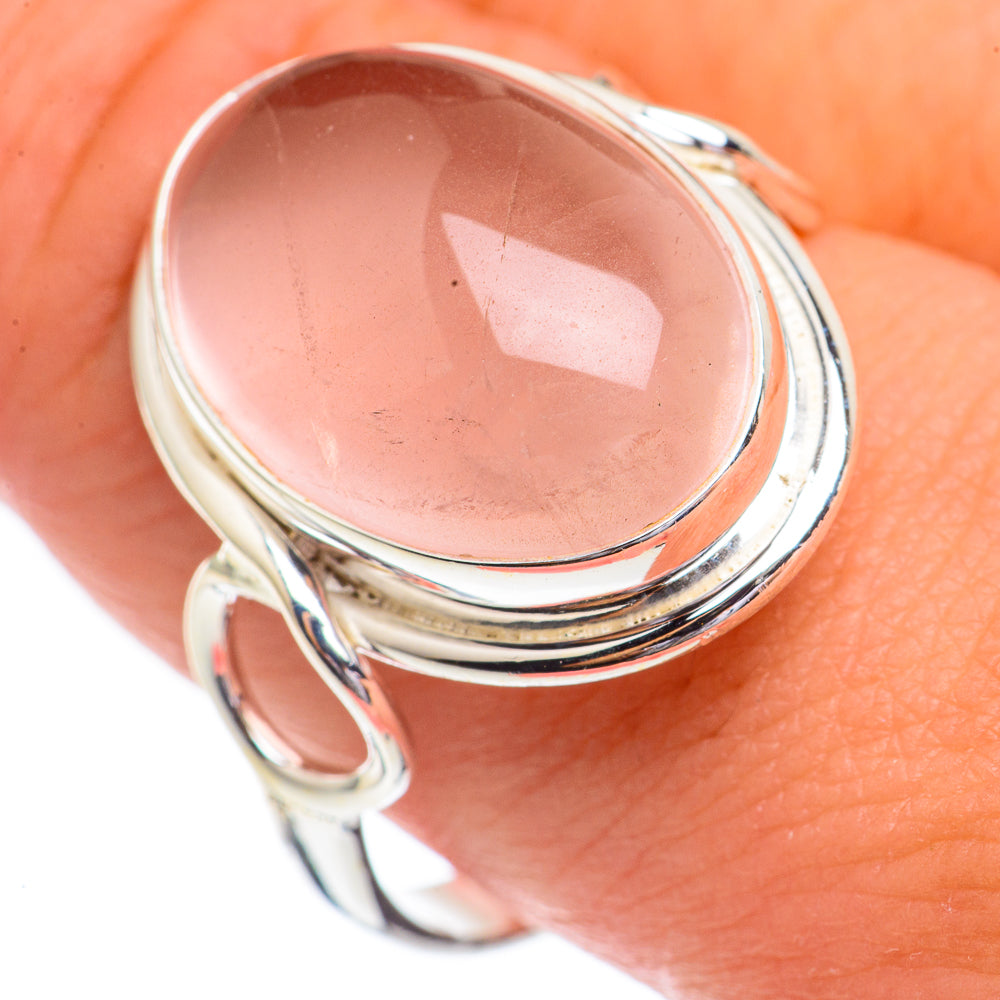 Rose Quartz Rings handcrafted by Ana Silver Co - RING68759