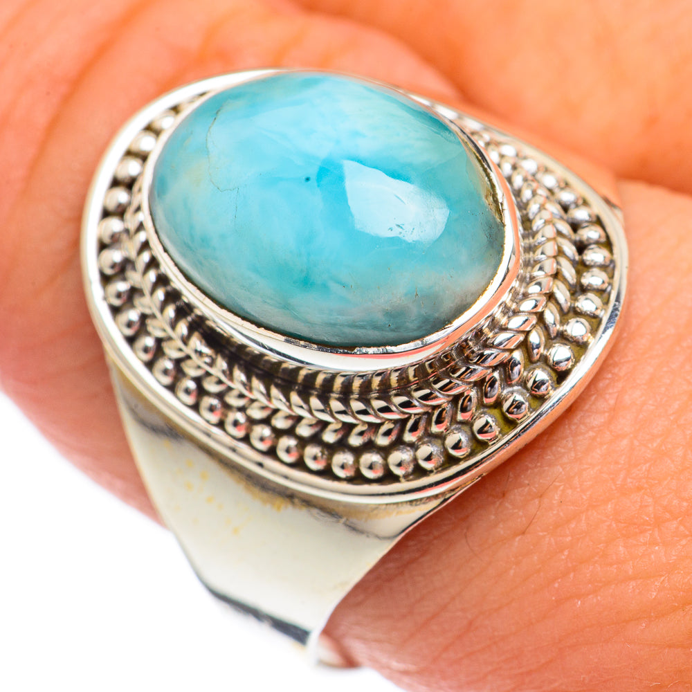 Larimar Rings handcrafted by Ana Silver Co - RING68775