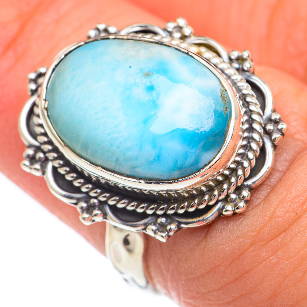 Larimar Rings handcrafted by Ana Silver Co - RING68779