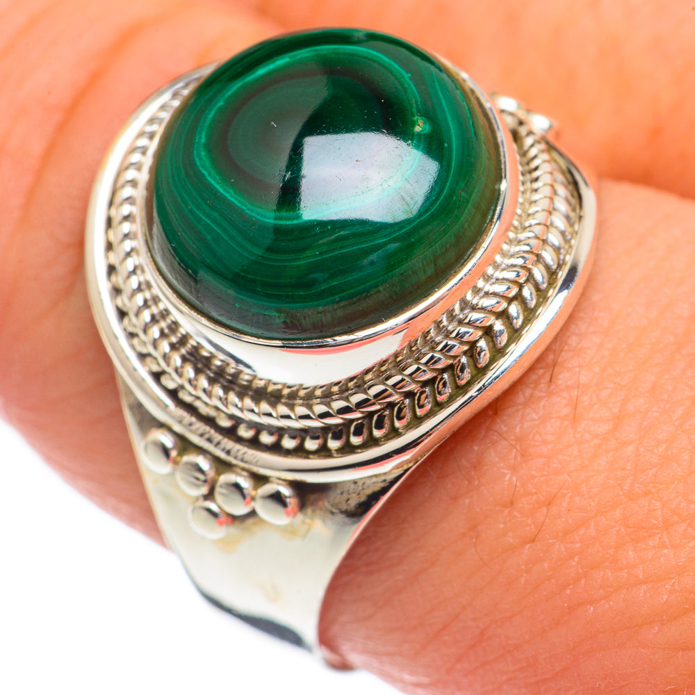Malachite Rings handcrafted by Ana Silver Co - RING68782