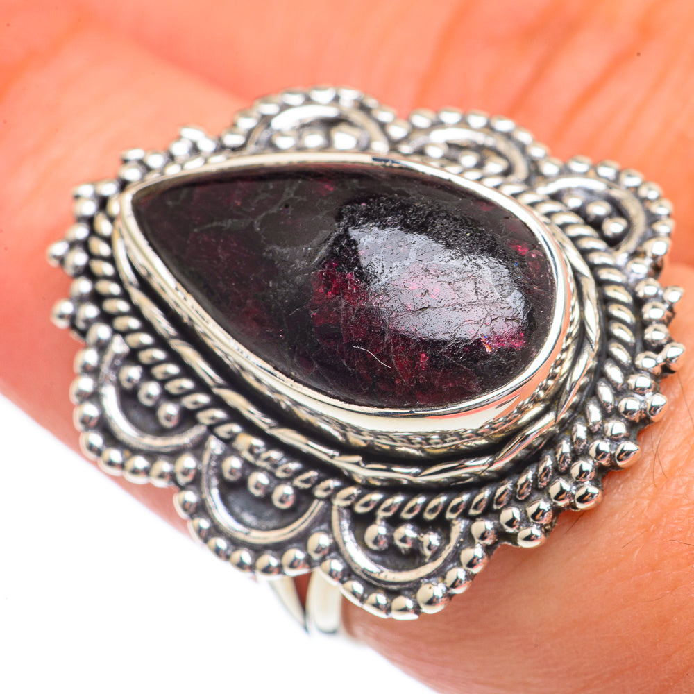 Russian Eudialyte Rings handcrafted by Ana Silver Co - RING68796