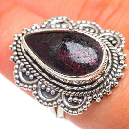 Russian Eudialyte Rings handcrafted by Ana Silver Co - RING68796