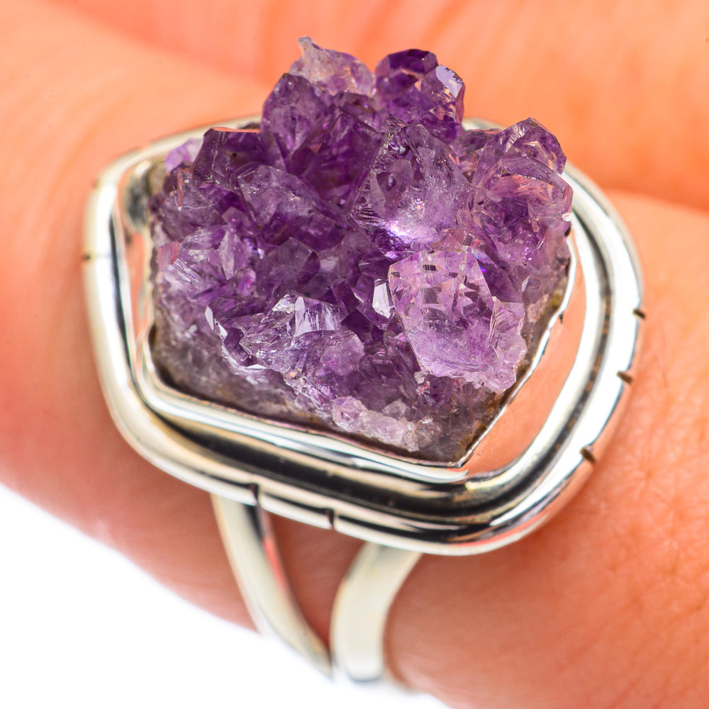 Amethyst Crystal Rings handcrafted by Ana Silver Co - RING68798