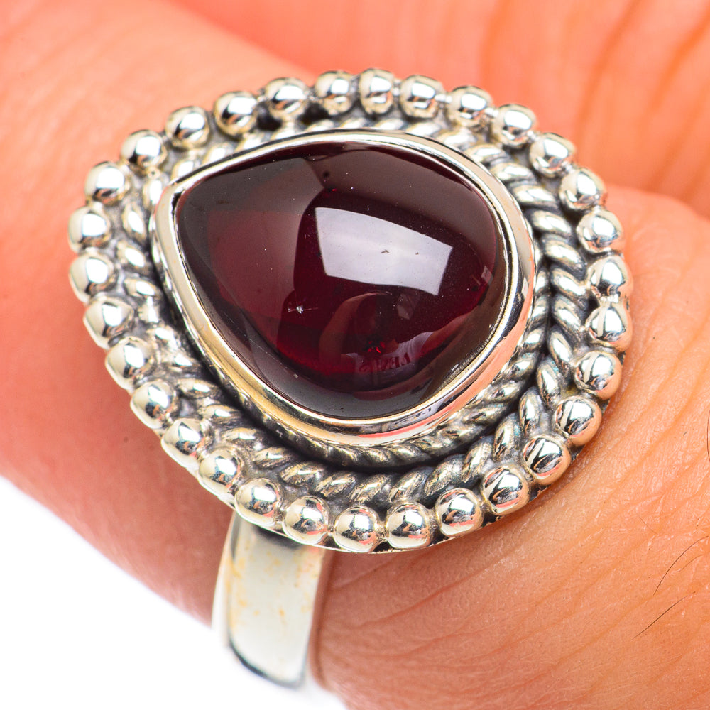 Garnet Rings handcrafted by Ana Silver Co - RING68827
