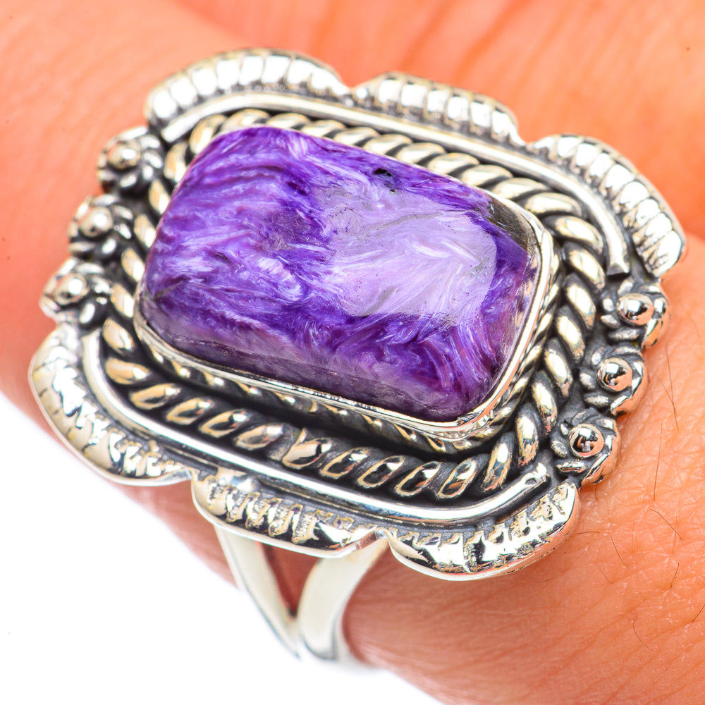 Charoite Rings handcrafted by Ana Silver Co - RING68829