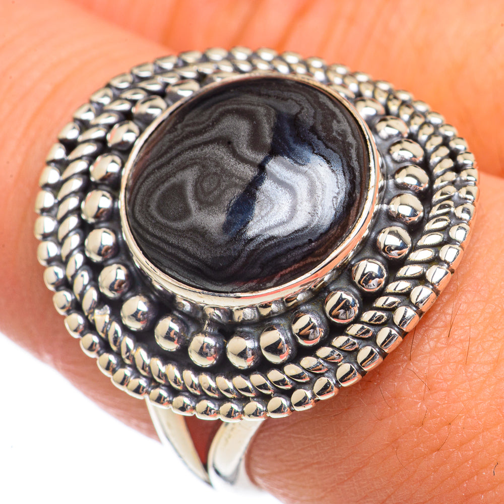 Psilomelane Rings handcrafted by Ana Silver Co - RING68833