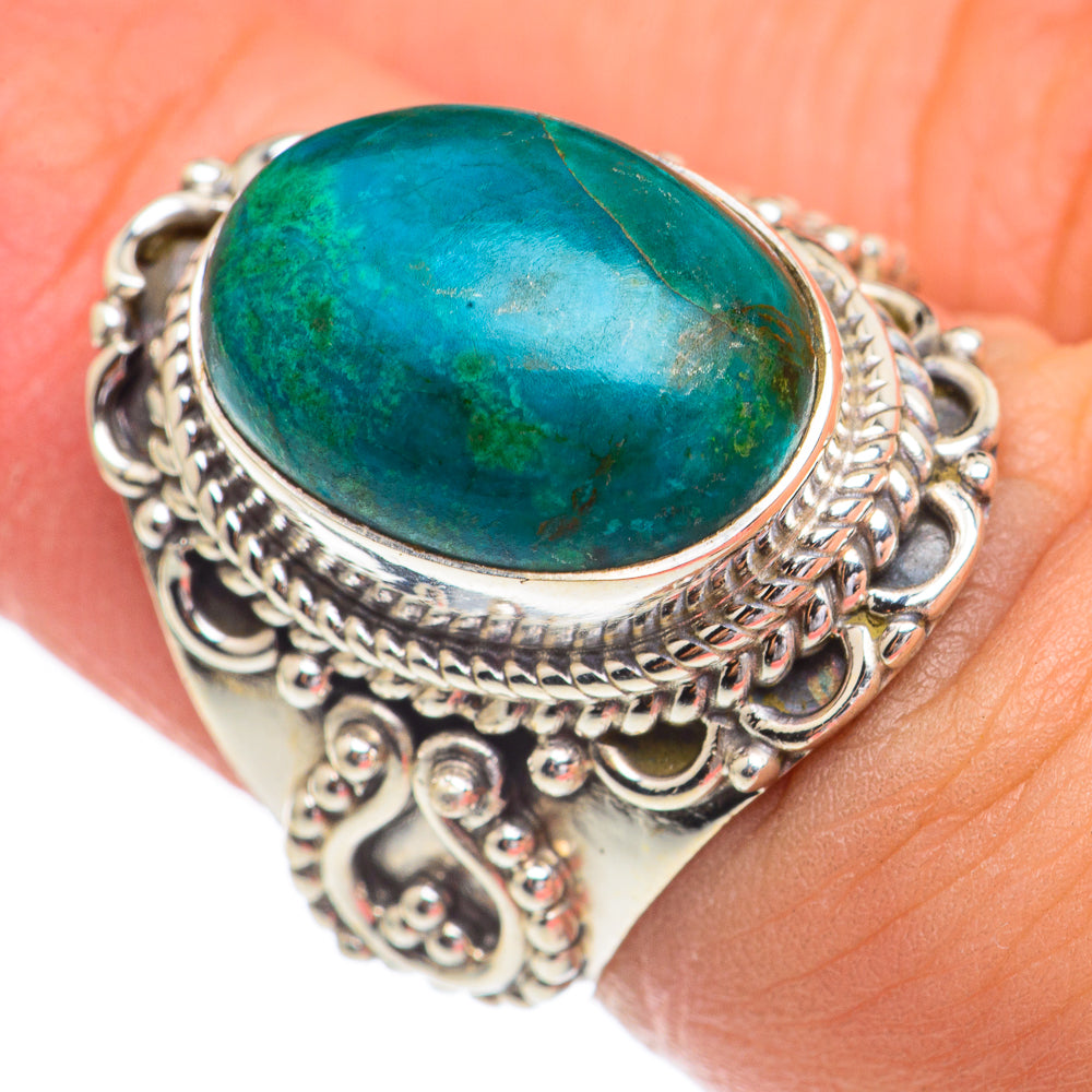 Chrysocolla Rings handcrafted by Ana Silver Co - RING68842