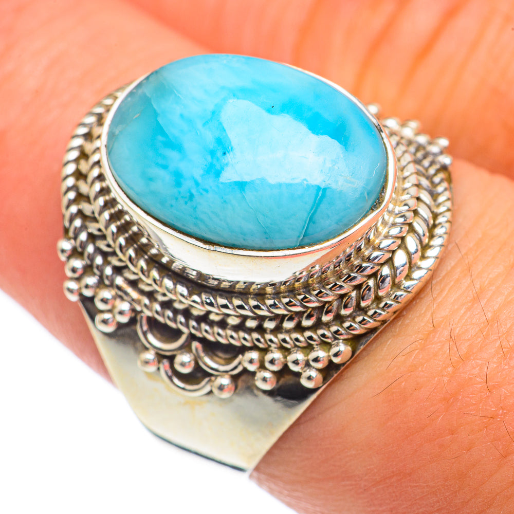 Larimar Rings handcrafted by Ana Silver Co - RING68844