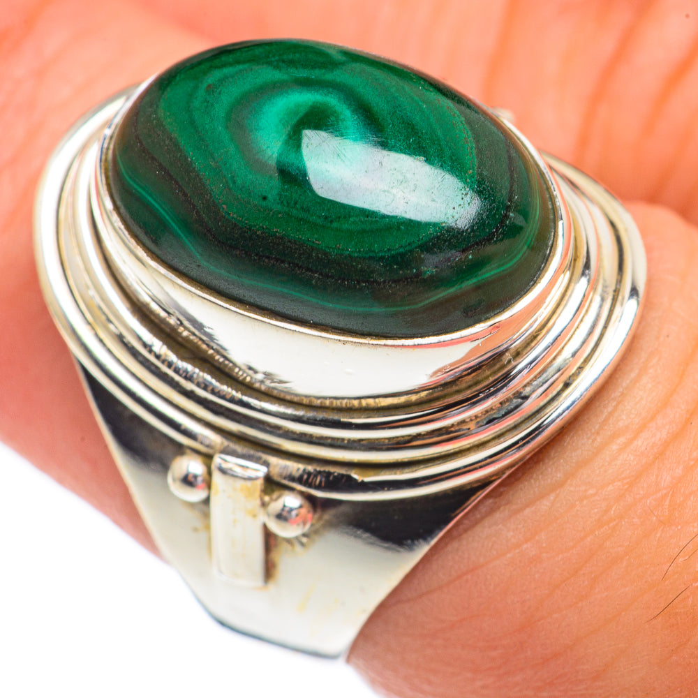 Malachite Rings handcrafted by Ana Silver Co - RING68845