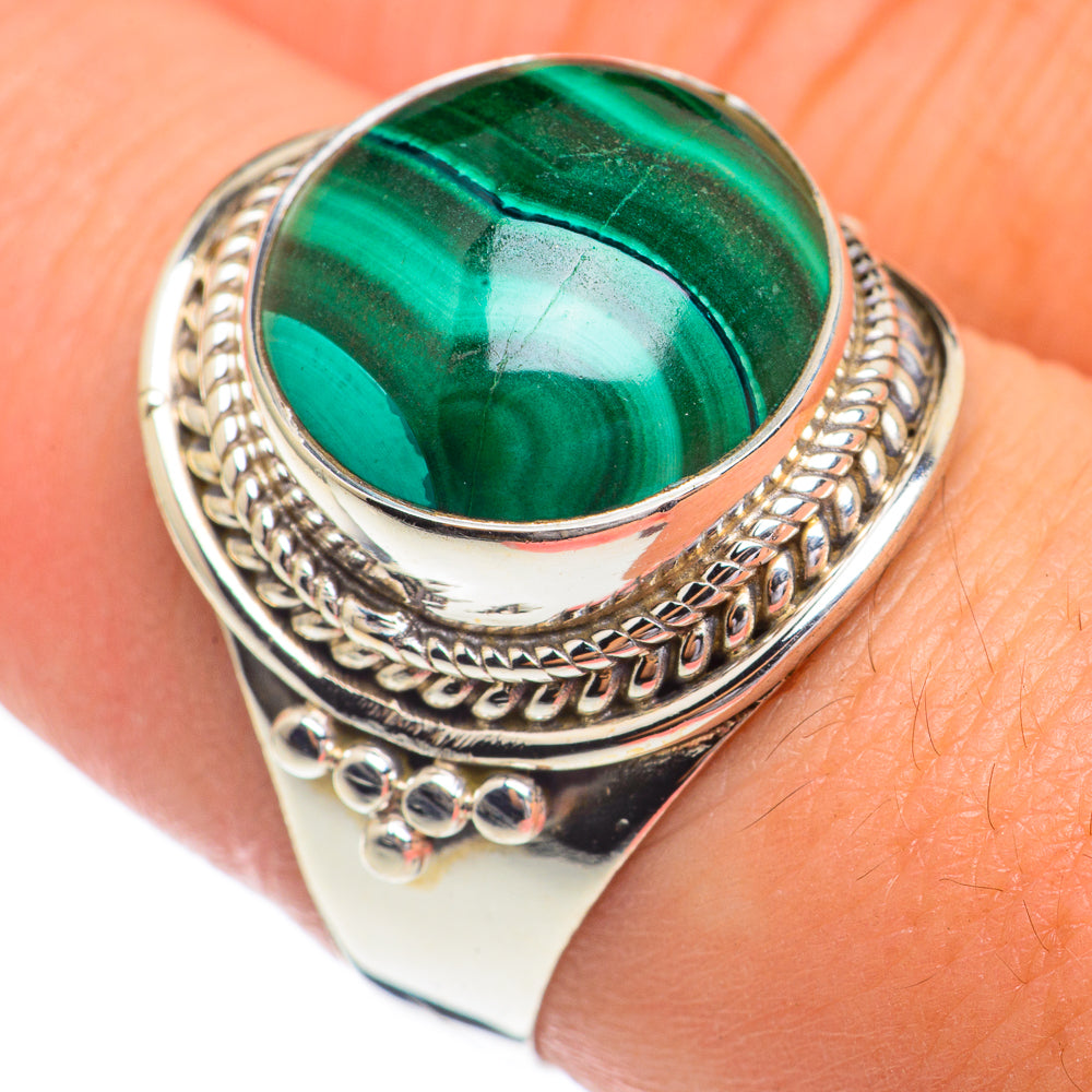 Malachite Rings handcrafted by Ana Silver Co - RING68847