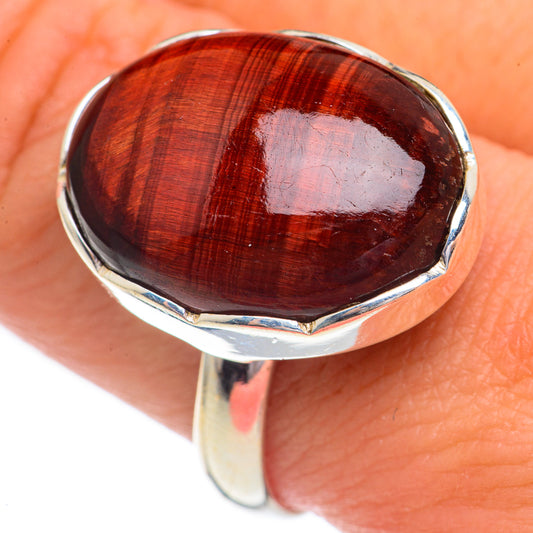 Red Tiger Eye Rings handcrafted by Ana Silver Co - RING68851