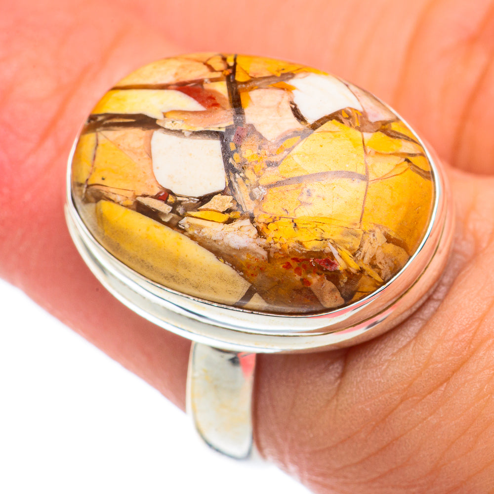 Brecciated Mookaite Rings handcrafted by Ana Silver Co - RING68853