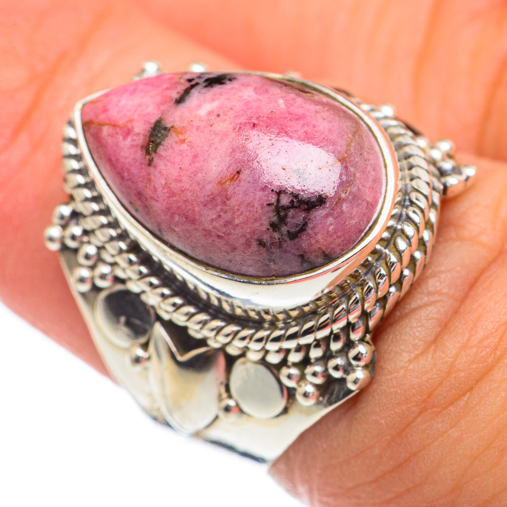 Rhodonite Rings handcrafted by Ana Silver Co - RING68856
