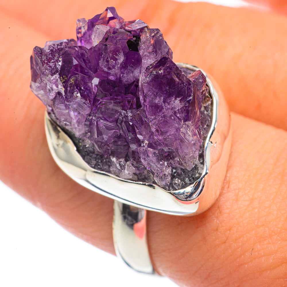 Amethyst Crystal Rings handcrafted by Ana Silver Co - RING68860