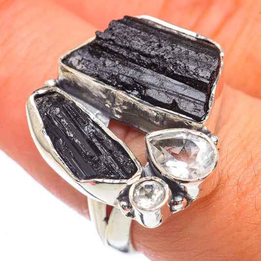 Black Tourmaline Rings handcrafted by Ana Silver Co - RING68863