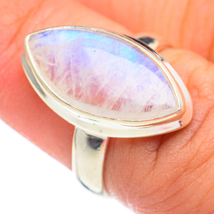 Rainbow Moonstone Rings handcrafted by Ana Silver Co - RING68869