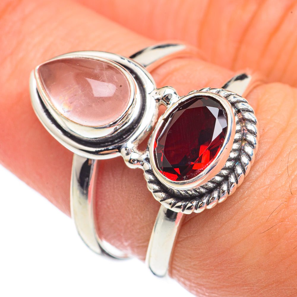 Rose Quartz Rings handcrafted by Ana Silver Co - RING68870