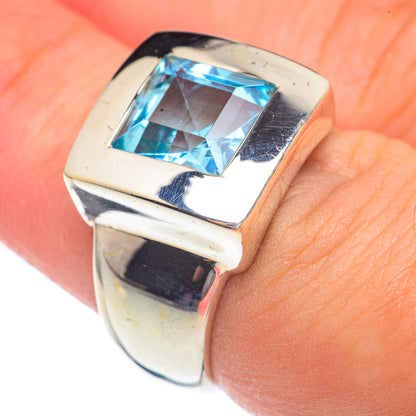 Blue Topaz Rings handcrafted by Ana Silver Co - RING68874
