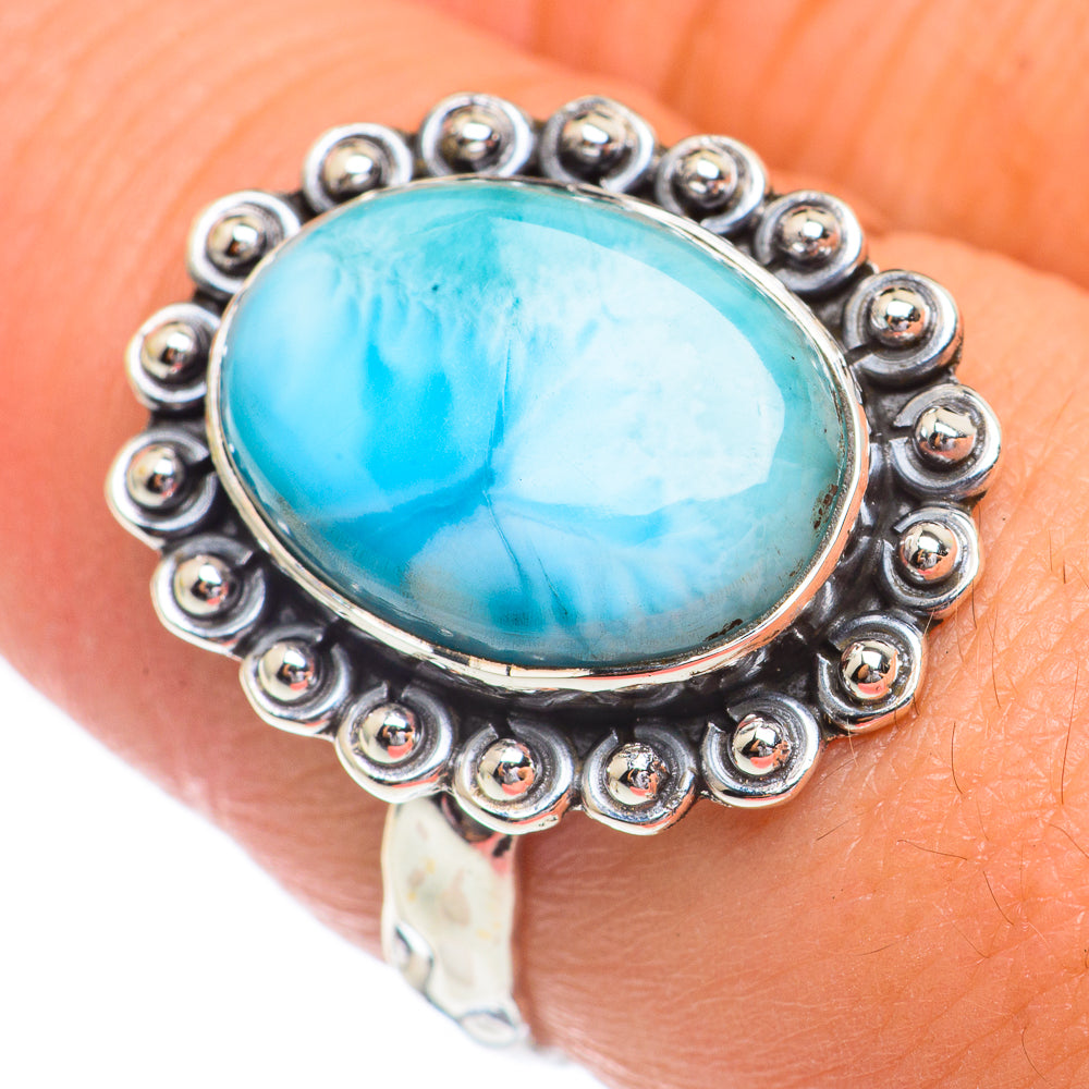 Larimar Rings handcrafted by Ana Silver Co - RING68875