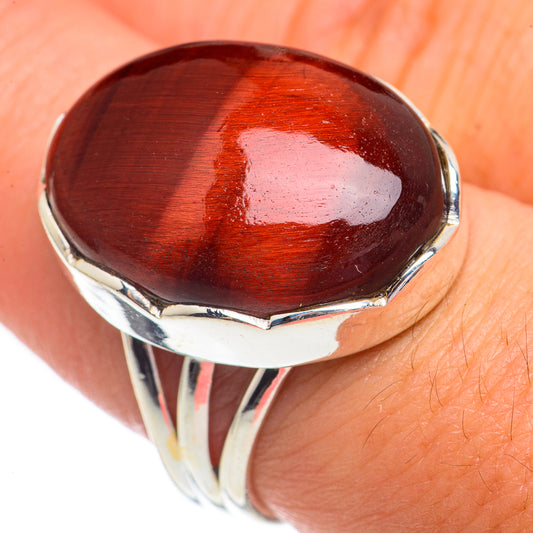 Red Tiger Eye Rings handcrafted by Ana Silver Co - RING68881