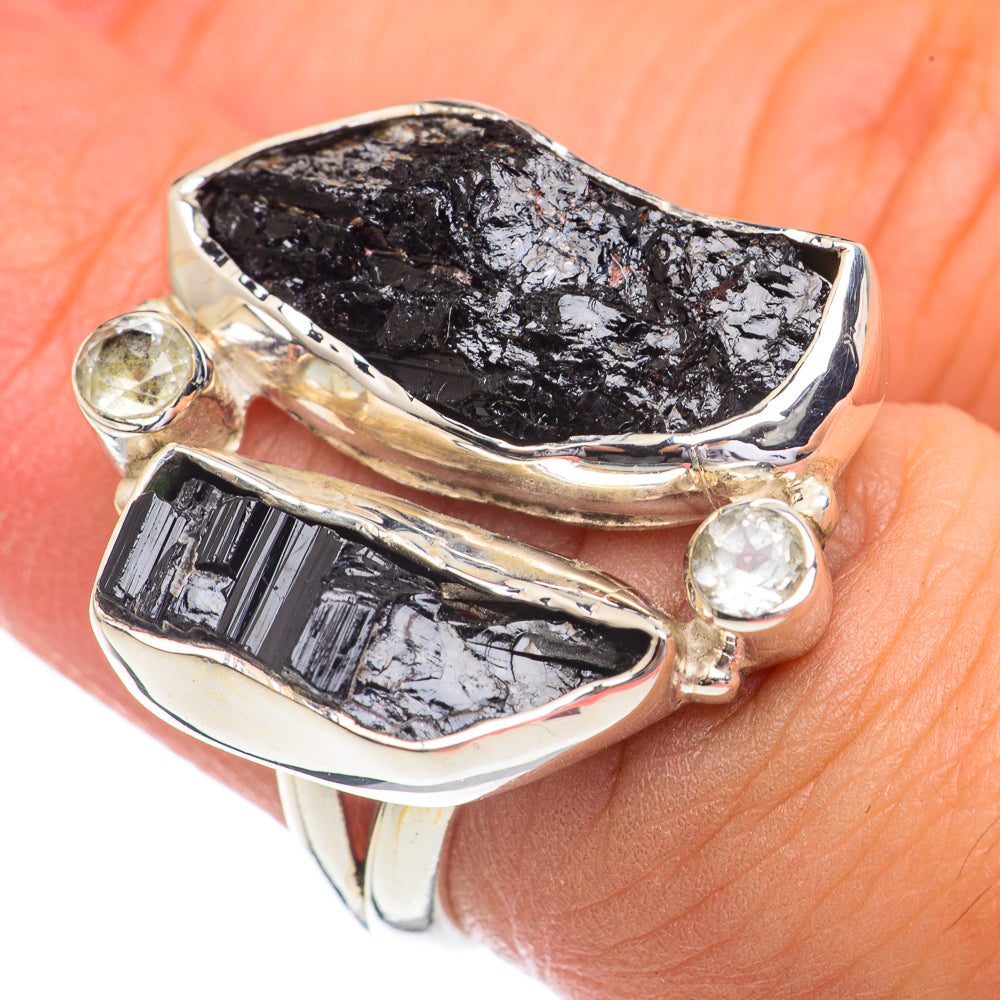 Black Tourmaline Rings handcrafted by Ana Silver Co - RING68894