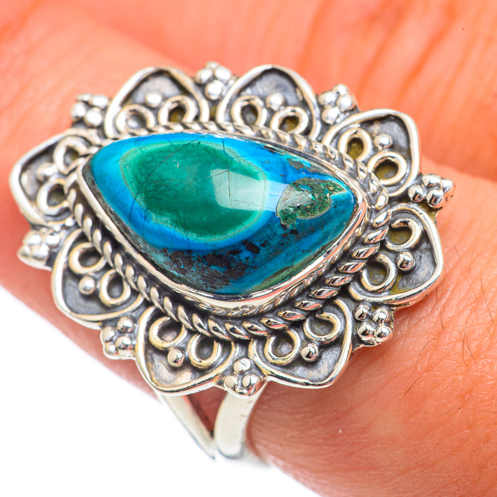Chrysocolla Rings handcrafted by Ana Silver Co - RING68902